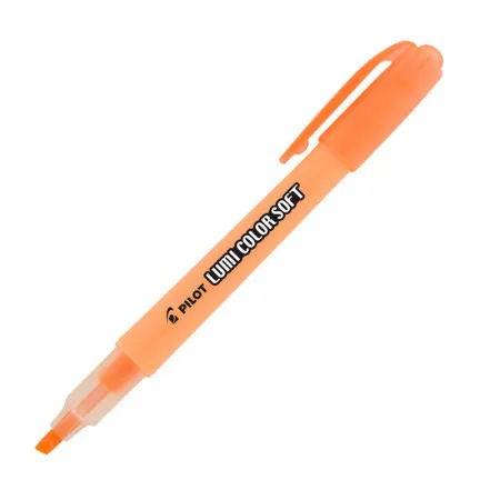 Pincel marca texto Lumi Color Soft - Laranja Pastel - Pilot