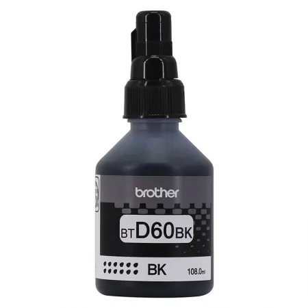 Garrafa de tinta original Brother para InkTank BTD60BK Preto 108ml