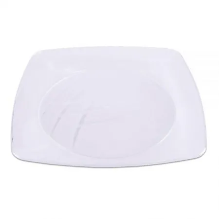 Prato quadrado grande cristal - 8526 - com 10 unidades - Prafesta