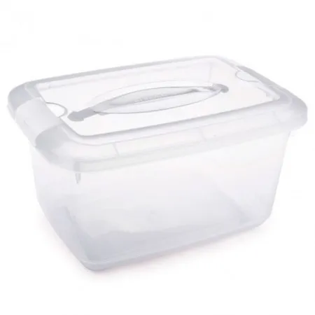 Caixa organizadora Gran Box Vision com alça - Cristal - 5,2L 2325 - Plasútil