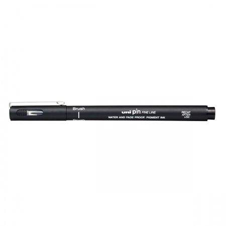 Caneta nankin Uni Pin Brush - Preto - Mitsubishi