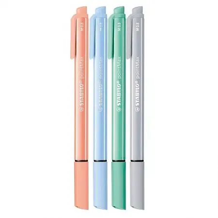Caneta hidrográfica Pointmax Tom Pastel 4und Stabilo