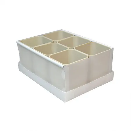 Caixa organizadora de objetos 6 divisões cinza 2193G Dello