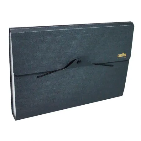 Pasta sanfonada A4 com 12 divisórias Executive - preto - 6094.P - Dello