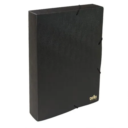 Pasta com aba elástico ofício lombo 40mm - Executive - preta - 0269.P - Dello