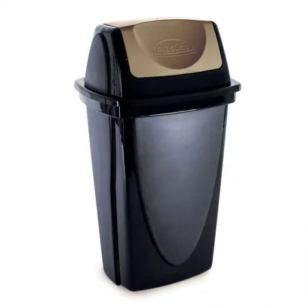 Cesto de lixo plástico Preto basculante - 3486 - 11,8 Litros - Plasútil