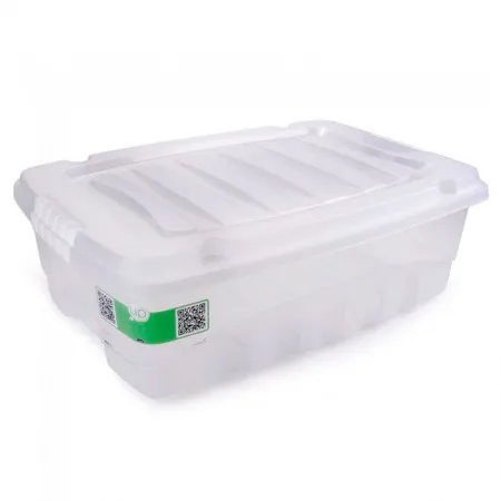 Caixa organizadora box baixa cristal 38L 2773 - Plasútil