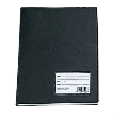 Pasta catálogo com visor A3 155PR Preto 30 envelopes plásticos Dac