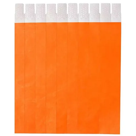 Pulseira de identificação tyvek Laranja com 50 unidades - Singularis