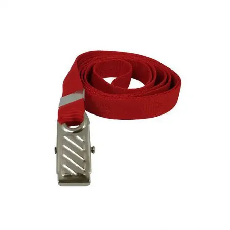 Cordão para crachá com presilha vermelho pct 10 unid - Mares