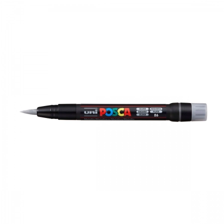 Caneta Posca Brush PCF-350 - prata - Uni-Ball