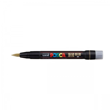 Caneta Posca Brush PCF-350 - Ouro - uni-ball