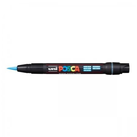 Caneta Posca Brush PCF-350 - azul claro - Uni-Ball