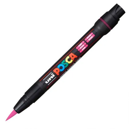 Caneta Posca Brush PCF-350 - rosa - Uni-Ball