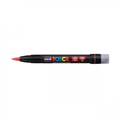 Caneta Posca Brush PCF-350 - vermelho - Uni-Ball