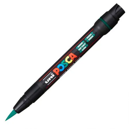 Caneta Posca Brush PCF-350 - verde - Uni-Ball