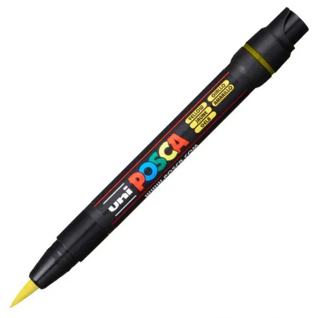 Caneta Posca Brush PCF-350 - amarelo - Uni-Ball