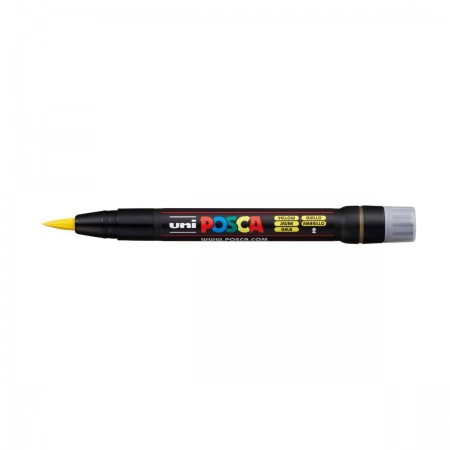 Caneta Posca Brush PCF-350 - amarelo - Uni-Ball