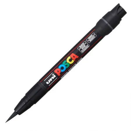 Caneta Posca Brush PCF-350 - preto - Uni-Ball