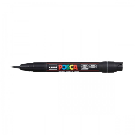 Caneta Posca Brush PCF-350 - preto - Uni-Ball