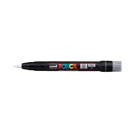 Caneta Posca Brush PCF-350 - branco - Uni-Ball