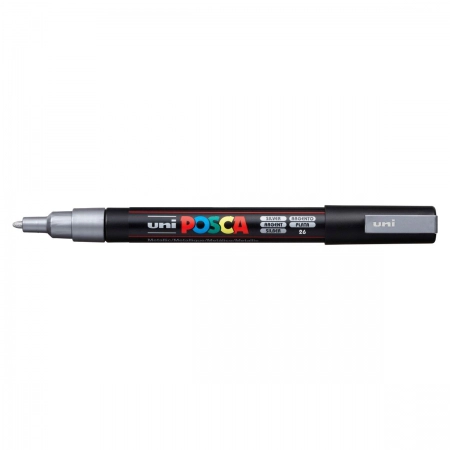 Caneta Posca PC-3M - Prata - Uni-Ball