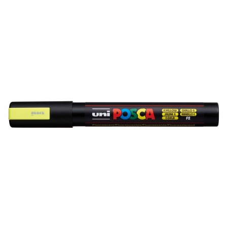 Caneta Posca PC-5M - Amarelo Fluorescente - Uni-Ball