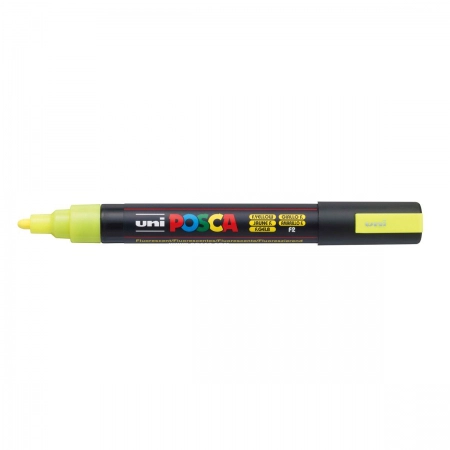 Caneta Posca PC-5M - Amarelo Fluorescente - Uni-Ball