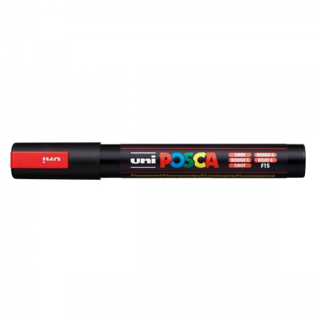 Caneta Posca PC-5M - Vermelho Fluorescente - Uni-Ball