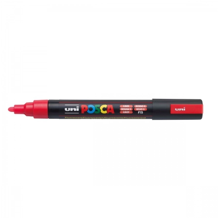 Caneta Posca PC-5M - Vermelho Fluorescente - Uni-Ball
