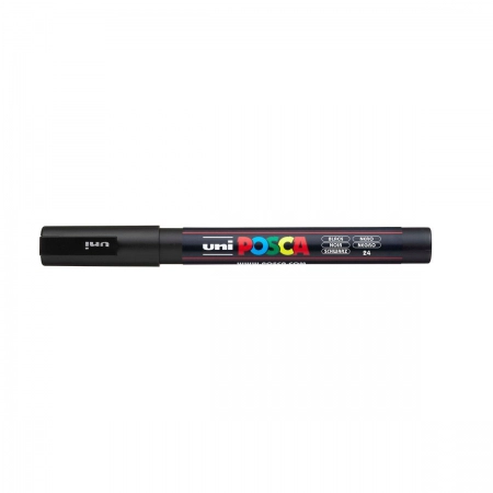 Caneta Posca PC-3M - Preta - Uni-Ball