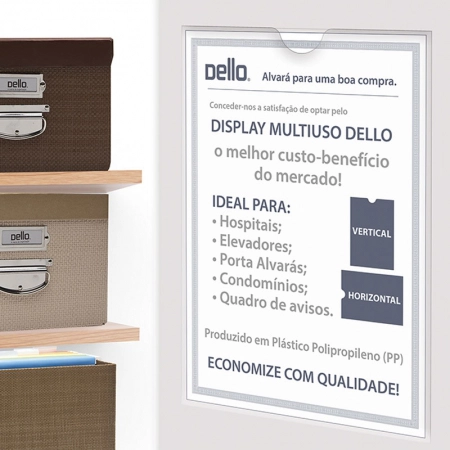 Quadro de aviso oficio polipropileno Cristal 0532.H - Dello