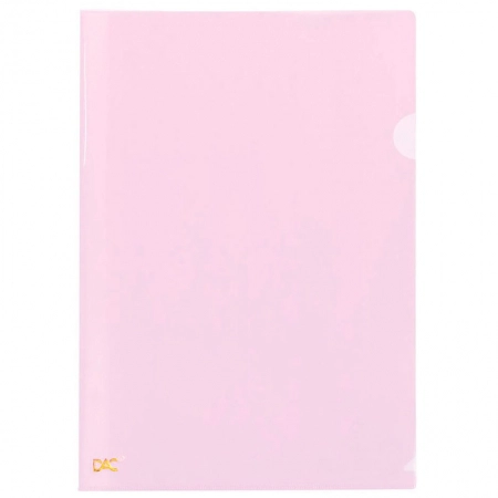 Pasta em L A4 Rosa Pastel 810PP/RS pacote com 10 unidades - Dac