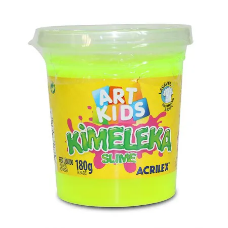 Kimeleka Slime Art Kids 180g Amarelo Limão 504 - Acrilex
