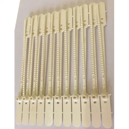 Lacre para malote dupla trava 16cm branco com 100 unidades