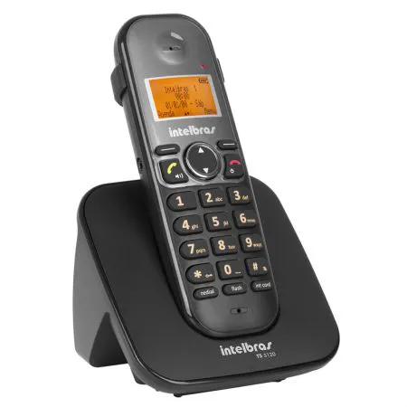 Telefone sem fio com identificador Preto TS 5120 - Intelbras