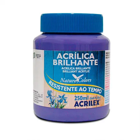 Tinta acrílica brilhante Violeta 250ml - 516 - Acrilex