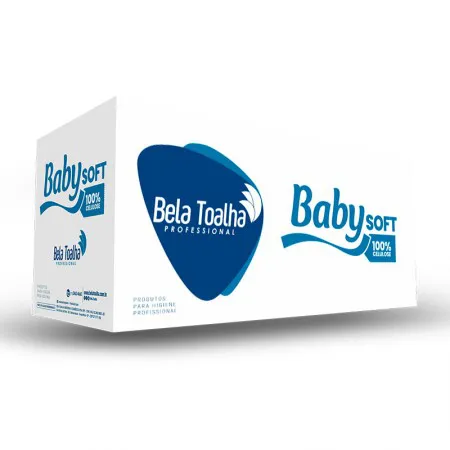 Papel toalha interfolha 2 dobras folha simples 100% Celulose 23x21 com 4800 fls - Baby