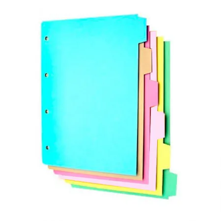 Divisória de cartolina color ofício 6 projeções Delucas
