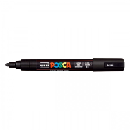 Caneta Posca PC-5M - Preta - Uni-Ball