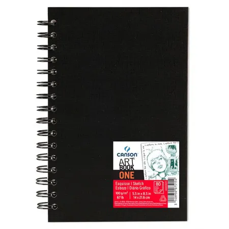 Livro croquis one 14x21,6cm 100gr - com 80 folhas - Canson