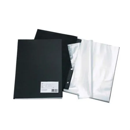 Pasta catálogo com visor 1028  Preto 10 envelopes plásticos - Dac