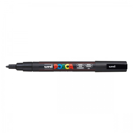 Caneta Posca Artists Collection NIBS Preto - estojo com 4 unidades - Uni-Ball