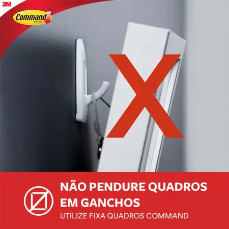 Gancho adesivo para utensílios Command branco mini 3 unid HB004819940 - 3M
