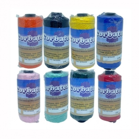 Barbante de algodão cores 8 fios 70 metros - Corbatex