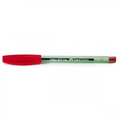 Caneta esferográfica 0.8 Trilux Azul/Preto/Vermelho SM/TRIPF com 3 unidades - Faber-Castell