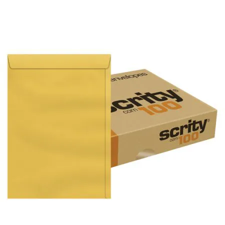 Envelope saco ouro SKO336 260x360mm caixa com 100 unidades - Scrity
