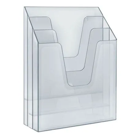Organizador de escritório 3 divisórias vertical Cristal - 864.1 - Acrimet