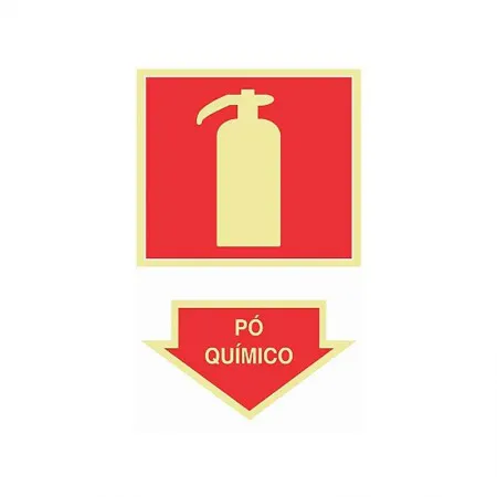 Placa Extintor Pó Químico 20x30cm 250BR - Sinalize
