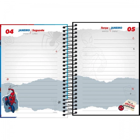 Agenda espiral diária Homem-Aranha 2027 - Tilibra
